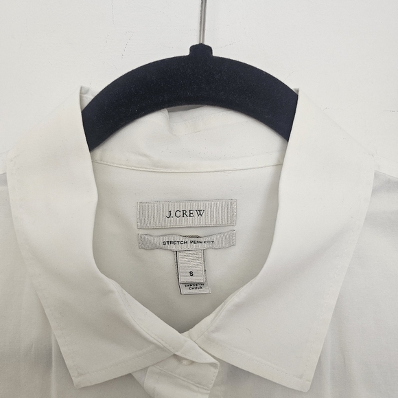 J.Crew White Button Down Perfect Stretch - Picture 2 of 3